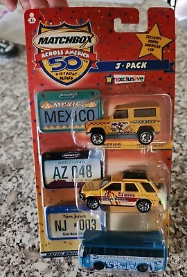 Matchbox Across America 50th 3 Pk Mexico Arizona New Jersey Toys R Us Exclusive • $11