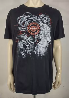 Powder Keg Harley-Davidson Mason Ohio Sugar Skull Day Of The Dead T-shirt XL • $29.99