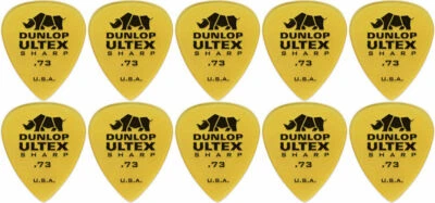 $10.75 • Buy 10 X Jim Dunlop Ultex Sharp .73MM Gauge Guitar Picks 433R Plectrums, Pack