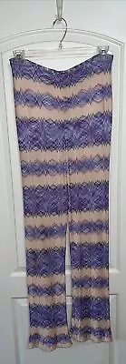 Missoni Soundwave Striped Viscose Lurex Knit Flare Leg Pants Multicolor • $400