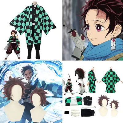 Demon Slayer Kimetsu No Yaiba Kamado Tanjirou For Halloween Costume Cosplay • $20.99