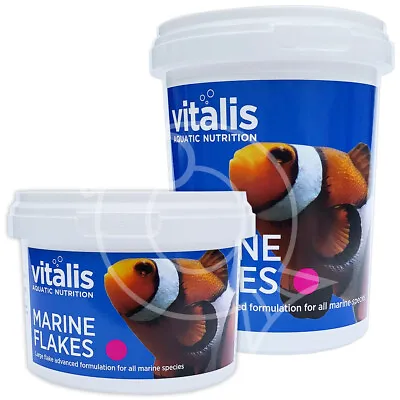 VITALIS MARINE FLAKE FOOD 22g 40g 90g 250g FISH TANK CORAL REEF AQUARIUM • £82.99