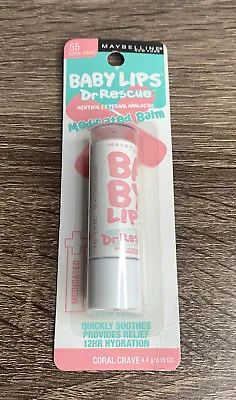 💋 Maybelline New York Dr Rescue Baby Lips Medicated Lip Balm Makeup Coral Crave • $8.99