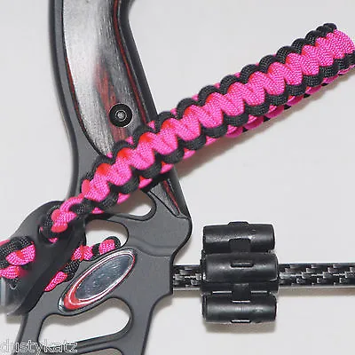 Archery Neon Hot Pink Black Bling Sling Bow Wrist StrapFREE SHIP • $14.50