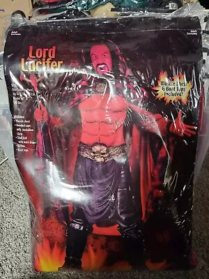 Lord Lucifer Complete Adult Costume Muscle Chest Halloween Up To 5'11  180lb • $60