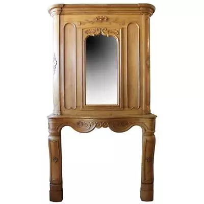 Antique French Fanny Brice Mansion Louis XV Oak Mirrored Fireplace 18th Century • $25500