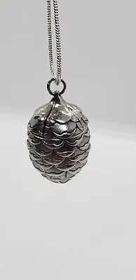 £21.76 • Buy Silver Pinecone Pendant Secret Stash Box Magnetic Opens Seeds Inside Necklace 