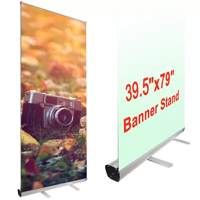 InstaHibit 39.5 X79  Retractable Roll Up Banner Stand Trade Show Sign Display • $44.01