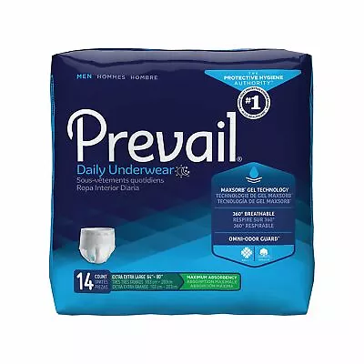 Prevail Disposable Underwear Male 2X-Large Maximum 56 Ct • $56.99