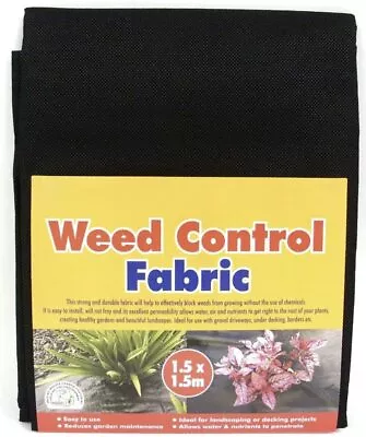 Weed Control Fabric Membrane Garden Landscape Cover Sheet Size 1.5m X 1.5m • £2.20