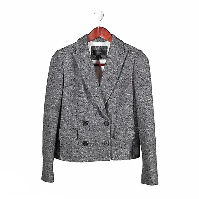 J. Crew Womens Blazer Gray Wool Double Breasted Flecked Lined Work Suit Jacket 0 • $39.99