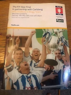£3 • Buy AFC Sudbury V Brigg Town 2002/03 FA Vase Final