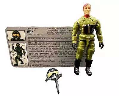 GI Joe ACE V3 Figure 1993 Near Complete W/ Helmet & Mask + FILE CARD See Info • $19