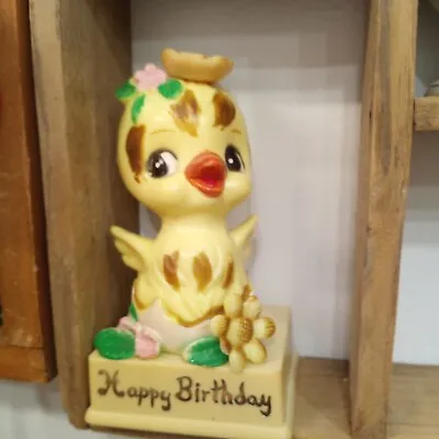 Vintage Happy Birthday Duck Cake Topper Decoration • $8