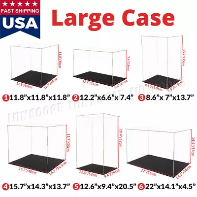 Large Acrylic Display Case Collectibles Box Dustproof Self-Install Diecast 1/18 • $22.93