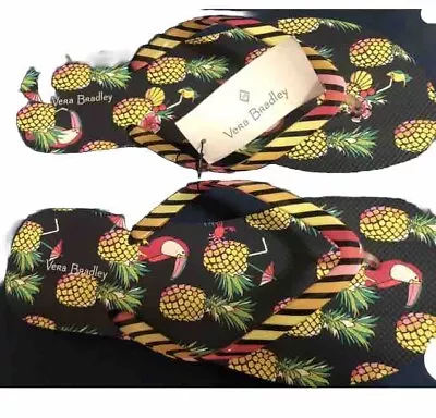 Vera Bradley Toucan Party  Flip Flop  Large (9-10) New • $15.99