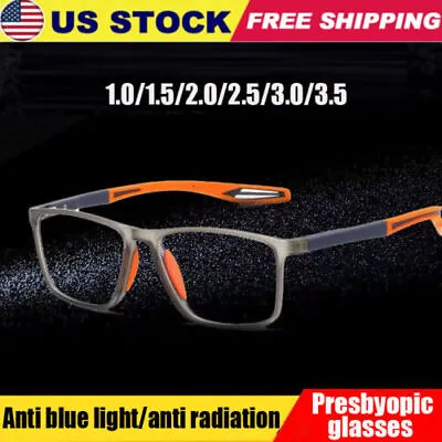 Men TR90 Anti-blue Light Square Reading Glasses Sport Lightweight Glasses New • $6.89