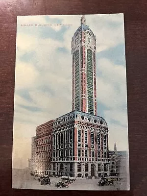 Vintage Postcard 1914 Singer Building Skyscraper Office Building Manhattan NY • $9.99