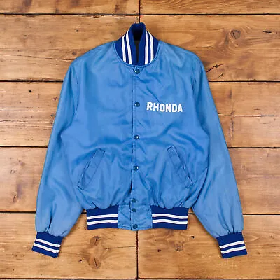 Vintage Varsity Jacket S 80s Blue Snap • £22.67