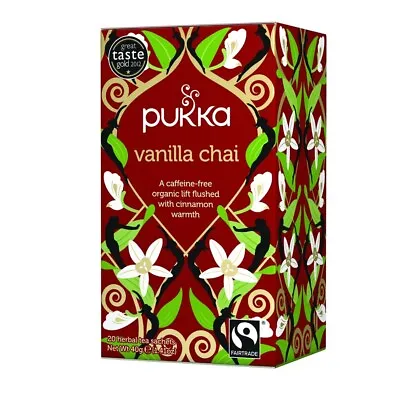 Pukka Herbs Herbal Tea Vanilla Herbal Chai 20 Tea Bags • $11