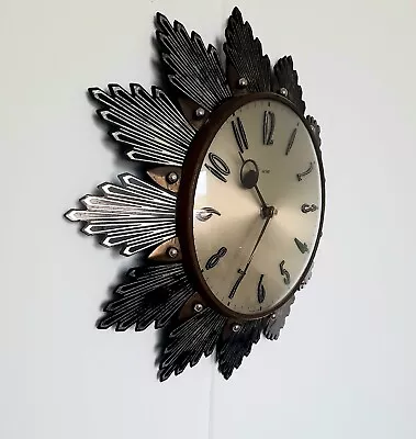 £74 • Buy Vintage Metamec Starburst Clock Mid Century Sunburst Sun Excellent Working Order