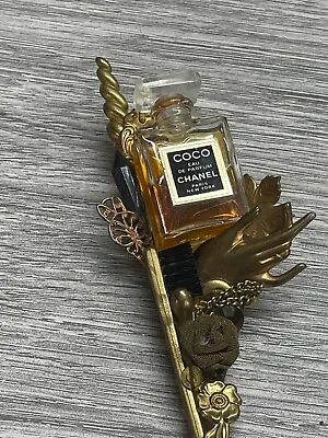 Coco Chanel Mini Bottle On A Vintage Maximal Art Brooch 4 1/2  X 2  Beautiful • $279.99