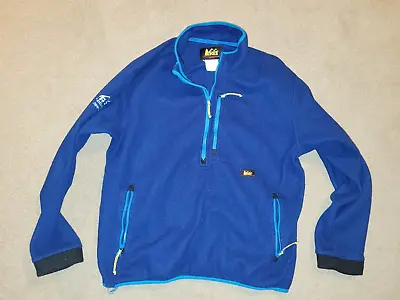 REI Vintage Fleece Pullover Jacket Sweatshirt Mens Large L Blue 90s • $22.98
