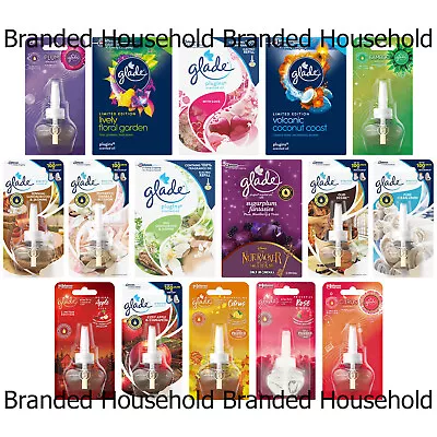 £8.99 • Buy 3 X GLADE ELECTRIC PLUG IN OIL REFILLS AIR FRESHENER CHOOSE SCENT FRAGRANCE 20ML