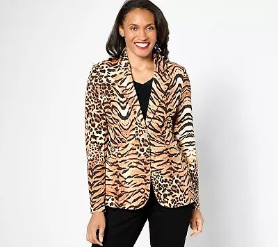 Women Control Women's Jacket Sz XL Knit Long Sleeve Gold A632405 • $31.99