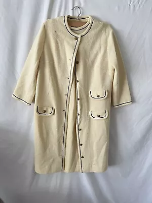 £53.54 • Buy Vintage 1950’s-1960’s ILGWU Butte Knit 2 Piece Wool Coat And Dress Set