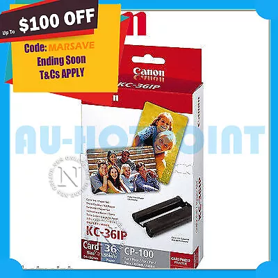 Canon KC-36IP Card Size Labels 36xSheets 54x86mm Ink/Paper Set CP800/CP900/CP910 • $26.80