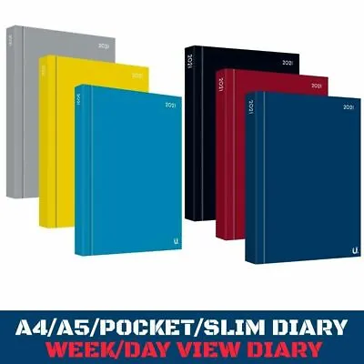 £2.55 • Buy 2021 A4, A5 Slim Pocket Day To Page, Week To View Appointment Diary Hardback ...