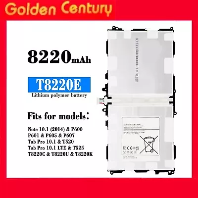 Gnew Battery For Samsung GALAXY TAB 10.1  2014  Pro Edition Battery T8220E • $33.95
