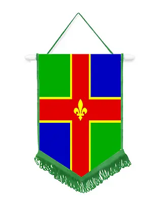 Lincolnshire County Car / Wall Pennant With Green Border Fantastic Souvenir  • £9.99