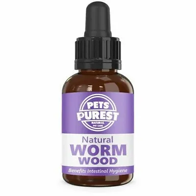 Pets Purest 100% Natural Wormwood Formula Dog & Cat Intestinal Hygiene 50ml • £12.49