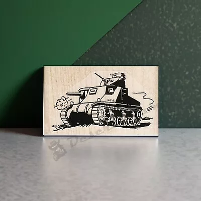 Tank Rubber Stamp USA Tank Military Tank Stamp Tank Military Patriotic • $7.75