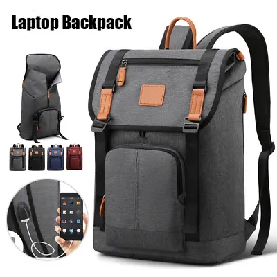 $23.99 • Buy 16  Laptop Backpack Men's Waterproof Anti Theft Travel Bag W/ USB Charging Port