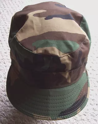 Vintage M&B Headwear Woodland Camouflage Army Soldier Cap Hat Size 7 1/2 • $9.95