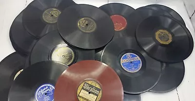 LOT Of 20 - 10  78 RPM Shellac Records For DECORATIONS CRAFTS PLAY VTG Mixed • $24.86