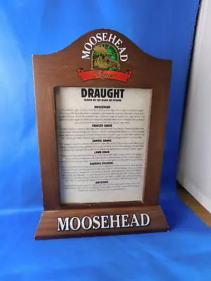 Moosehead  Beer Menu Sign Cracked Canoe Barking Squirrel Golf Bar Advertising • $29.43