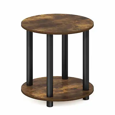 2-Tier Round Wooden End Table Sofa Chair End Side Table Nightstands • $25.90