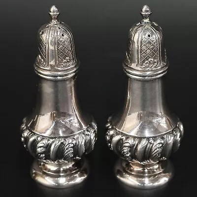 Pair Of Antique WB MFG Co Silver-plated Salt Or Pepper Shaker Model 3852 • $45