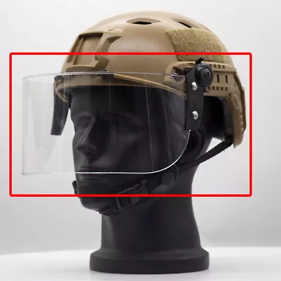 Tactical Face Shield Transparent Windproof Lens Mask For Mich/ FAST Helmet • $17.42