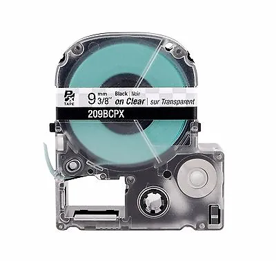 K-Sun 209BC Black On Clear PX Tape 3/8  KSun Epson 209BCPX • $18.90