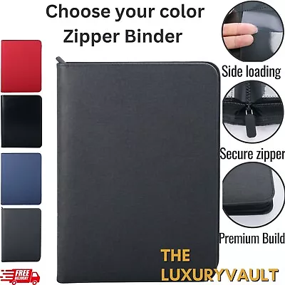 Trading Card Binder With Sleeves 360 Card Protectors Zipper No Ring Album Folder • $24.99