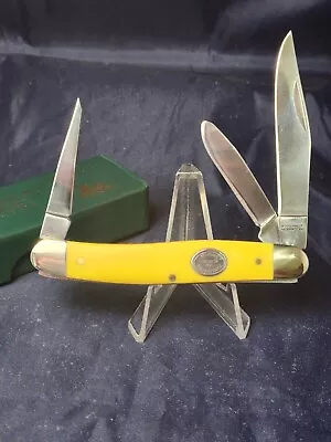 Moore Maker USA 3305 P Stockman Knife W Punch Yellow Delrin Handles NIB • $51.50