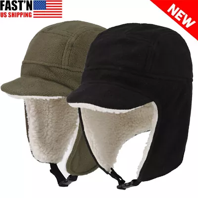 Skull Cap With Ear Flaps Winter Windproof Soft Warm Polar Fleece Beanie Hats • $2.99