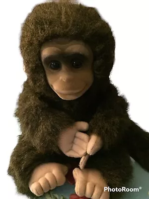 Vintage 1994 Hosung Hand Puppet 14” Baby Monkey Chimpanzee Plush Figure Toy • $16.95