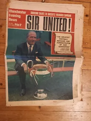 Manchester Evening News   Sir United  A 1969 Souvenir Salute To Sir Matt Busby  • £3.50