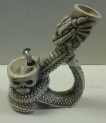 $47.56 • Buy Ceramic Tobacco Smoking Water Pipe Waterpipe Dragon Snake & Skull 8  Tall